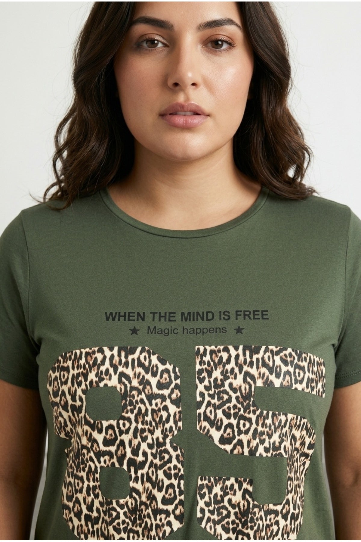 Plus Size Crew Neck Short Sleeve Printed T-shirt