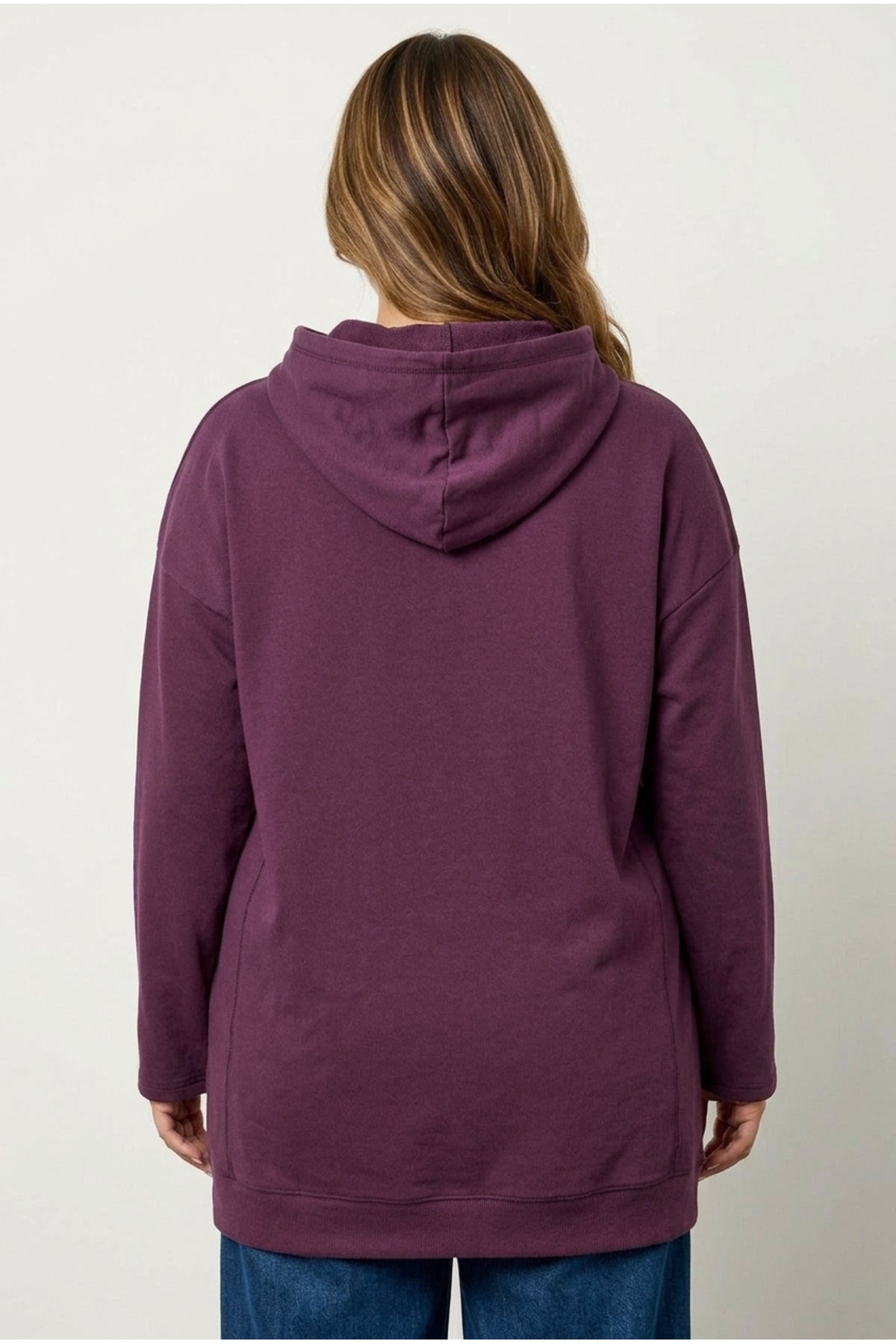 Plus Size Hooded Long Sleeve Sweatshirt