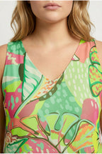 Plus Size V-Neck Short Sleeve Floral Print Blouse