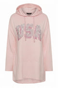 Plus Size Hooded Sequin Detailed Pocketless Long Sleeve Sweatshirt