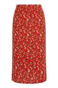 Floral Patterned High Waist Short Pencil Skirt