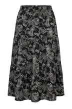 Plus Size Elastic Waist Pleated Floral Print Stretchy Fabric Skirt