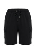 Plus Size Pocketed Drawstring Waist Loose Fit Cargo Jogger Shorts