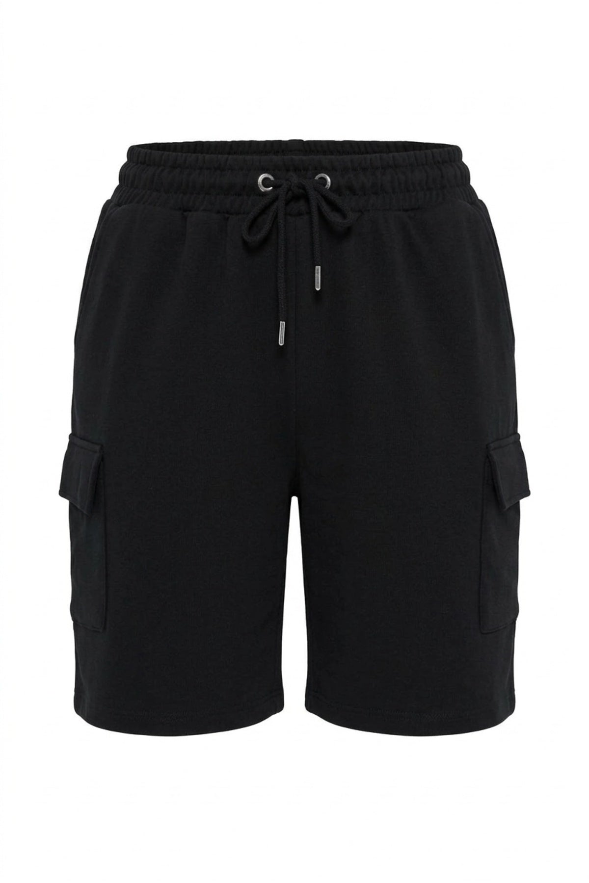 Plus Size Pocketed Drawstring Waist Loose Fit Cargo Jogger Shorts