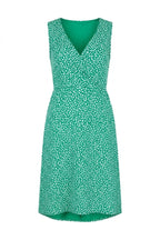 Floral Patterned V-Neck Sleeveless Dress