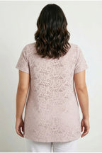 Plus Size V-Neck Sleeveless Unlined Lace T-shirt