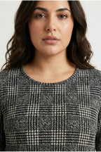 Plus Size Half Sleeve Crew Neck Pocketed Asymmetrical Cut Dress