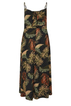 Plus Size Strappy Plunge Neck Floral Print Maxi Dress