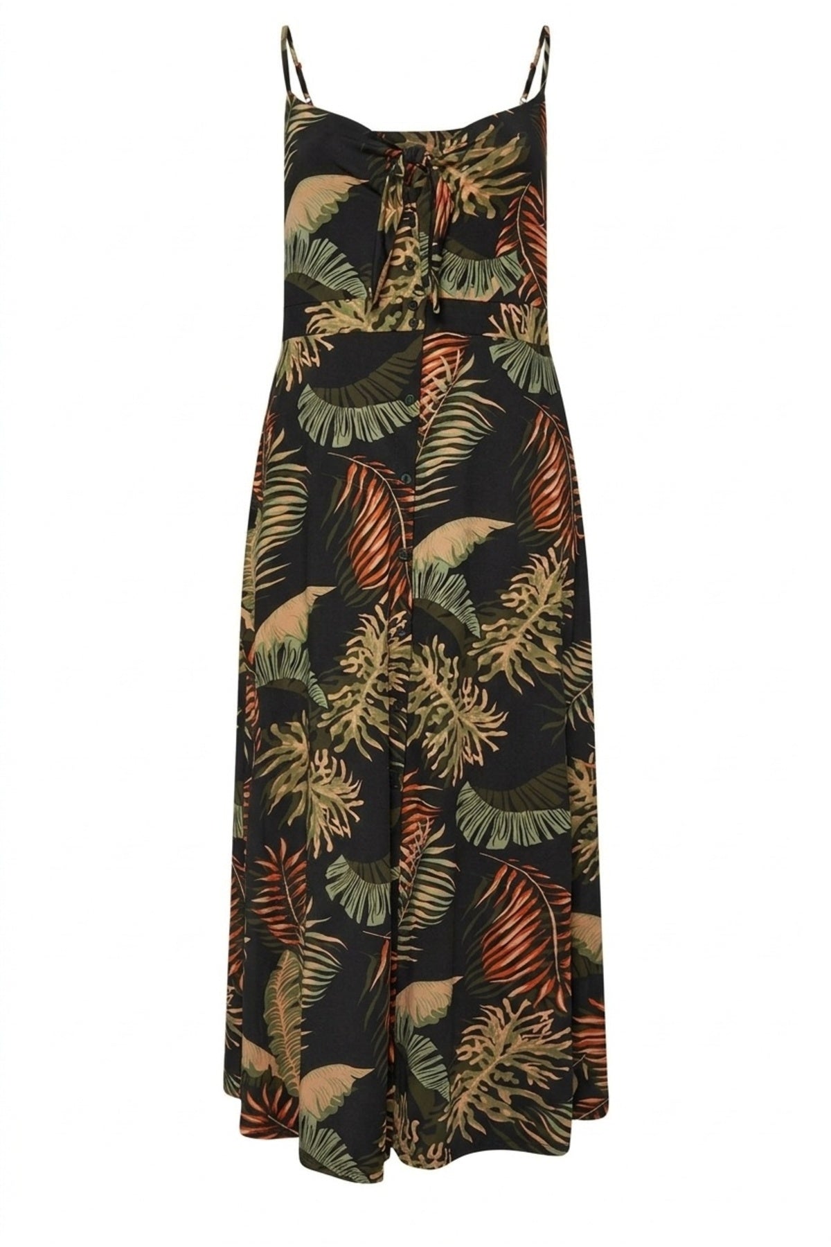 Plus Size Strappy Plunge Neck Floral Print Maxi Dress