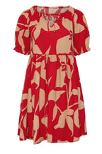 Plus Size V-Neck Crinkle Fabric Tie-Front Mini Dress