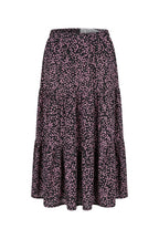 Plus Size Elastic Waist Pleated Minimal Floral Print Stretchy Fabric Skirt
