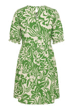 Plus Size Ruched Neck Floral Patterned Mini Dress