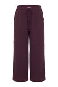 Plus Size Elastic Waist Wide Leg Pocketed Trousers