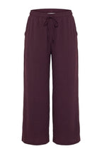 Plus Size Elastic Waist Wide Leg Pocketed Trousers