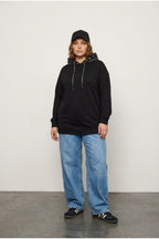 Plus Size Long Sleeve Patterned Hooded Pocketed Sweatshirt