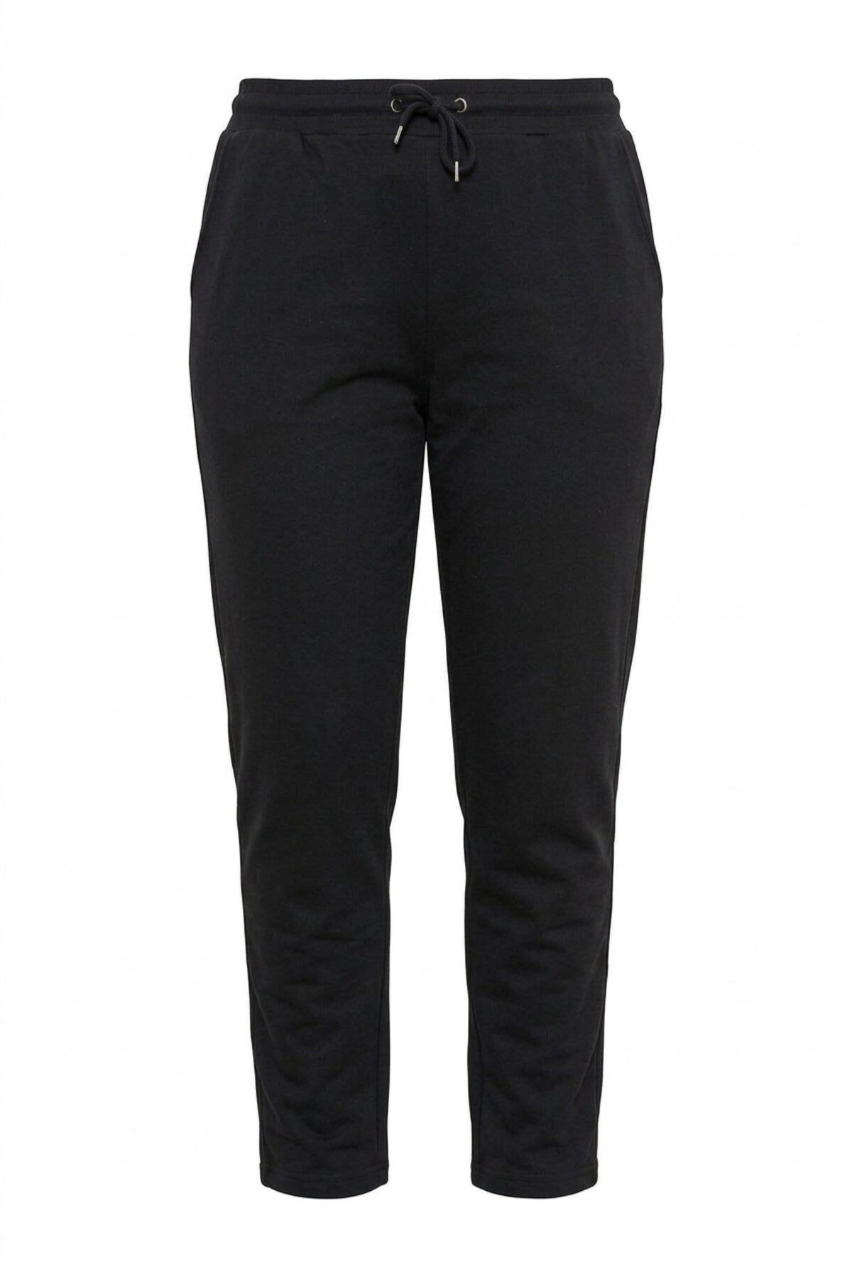 Plus Size Elastic Waist and Gathered Pocket Straight Leg Sweatpants