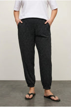 Plus Size Patterned Harem Pants with Elastic Waist, Cuffs, and Pockets