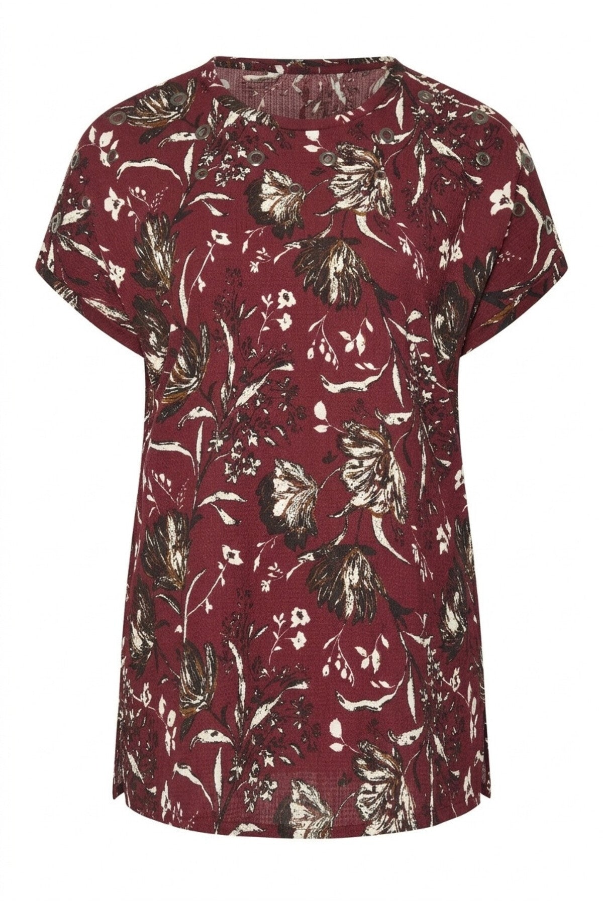 Plus Size Short Sleeve Crew Neck Printed T-shirt