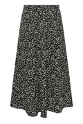 Plus Size Longline Pocketless Elastic Waist Patterned Skirt