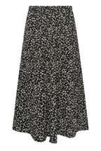 Plus Size Longline Pocketless Elastic Waist Patterned Skirt
