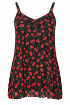 Plus Size V-Neck Strappy Tie-Detail Patterned T-shirt