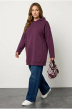 Plus Size Hooded Long Sleeve Sweatshirt