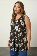 Floral Patterned Sleeveless Top