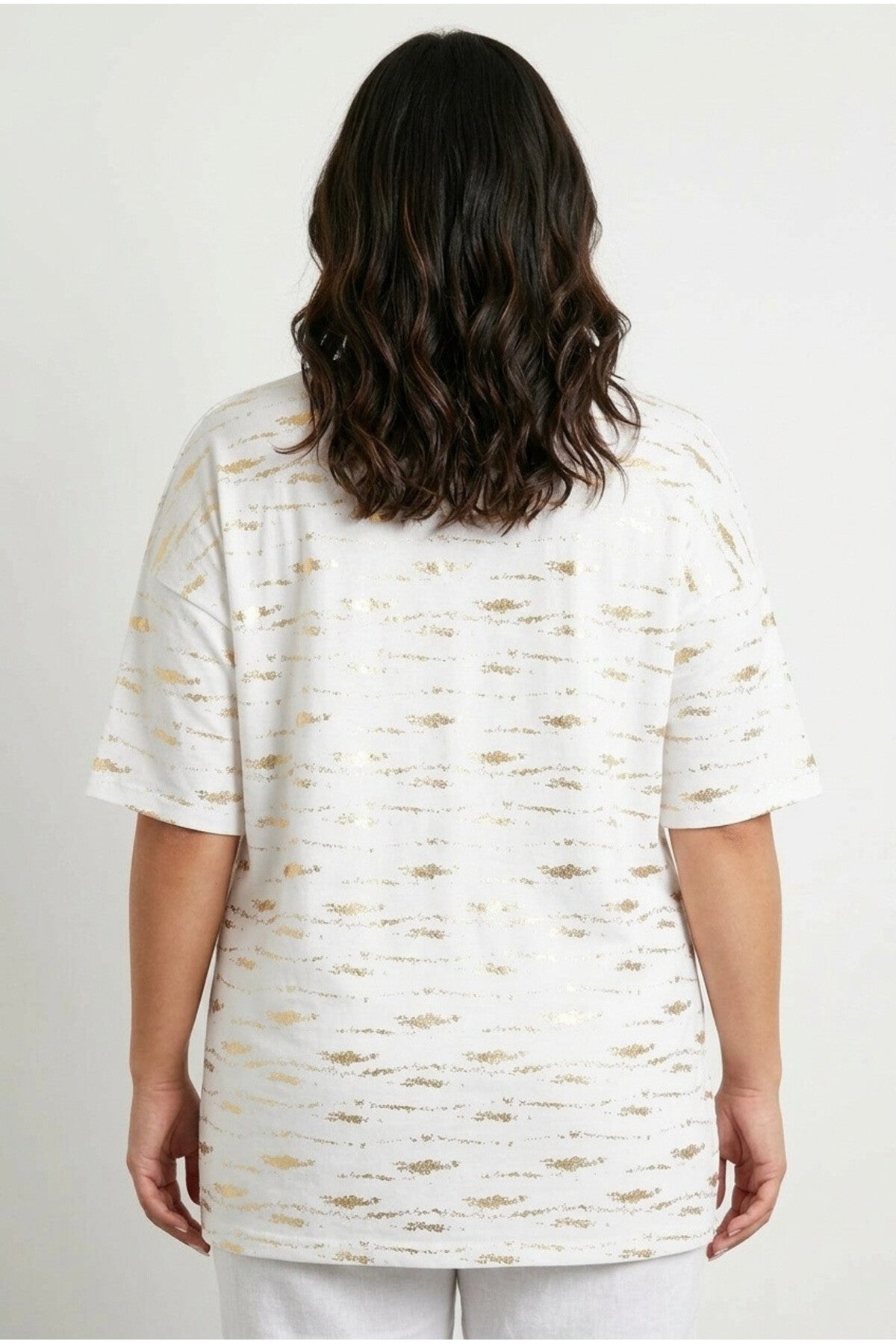 Gold Foil Detailed Blouse