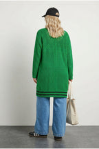 Plus Size Long Sleeve Open Front Long Lace Cardigan