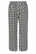 Plus Size Elastic Waist Wide Leg Heart Patterned Pocketed Trousers