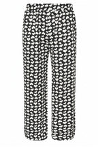 Plus Size Elastic Waist Wide Leg Heart Patterned Pocketed Trousers