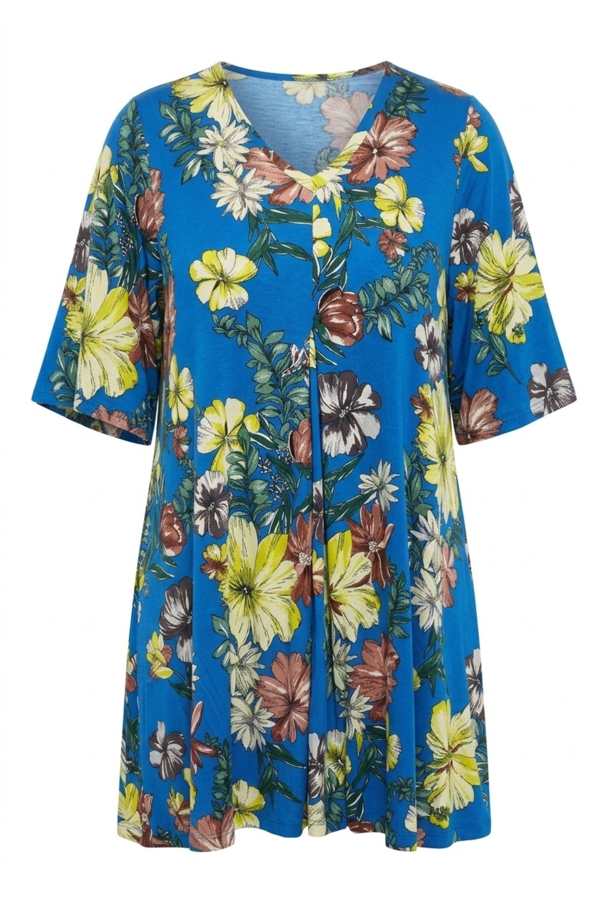 Plus Size Short Sleeve V-Neck Printed T-shirt