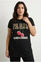 Plus Size Crew Neck Short Sleeve Printed T-shirt