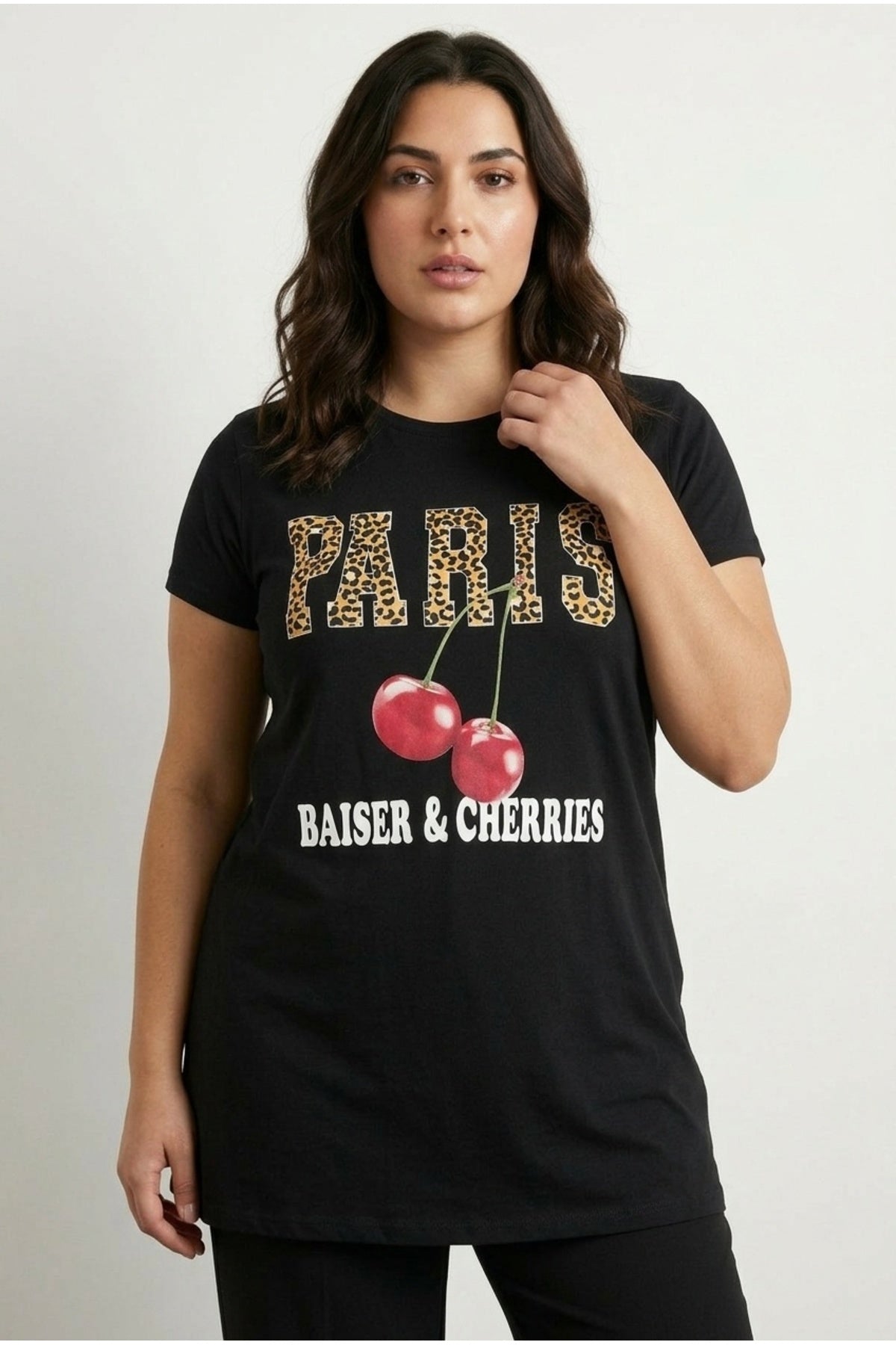 Plus Size Crew Neck Short Sleeve Printed T-shirt
