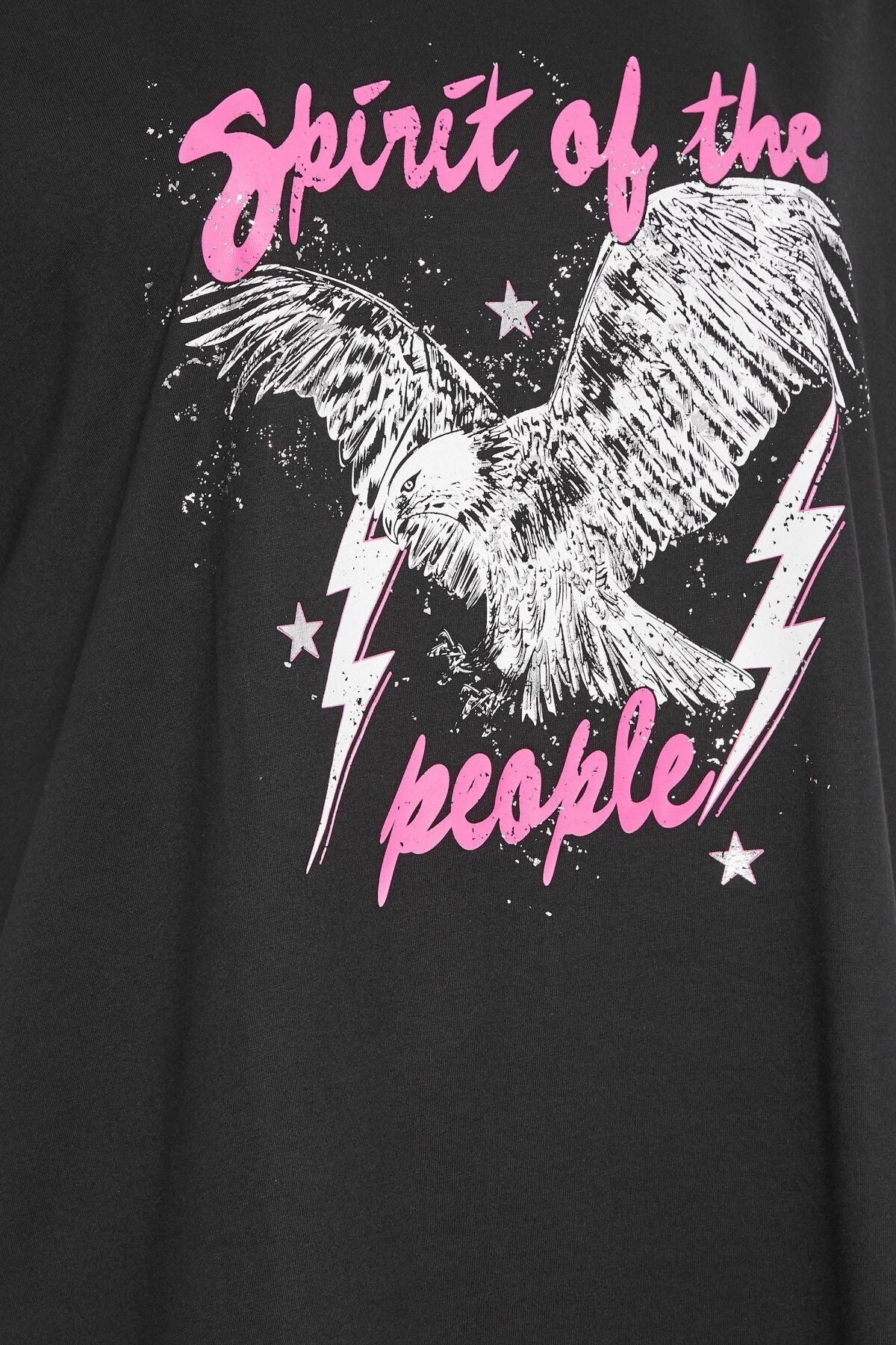 Plus Size Crew Neck Cut-Out Detailed Printed Short Sleeve T-shirt