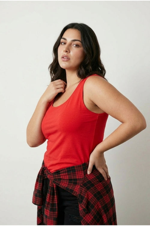 Plus Size Basic Sleeveless Tank Top